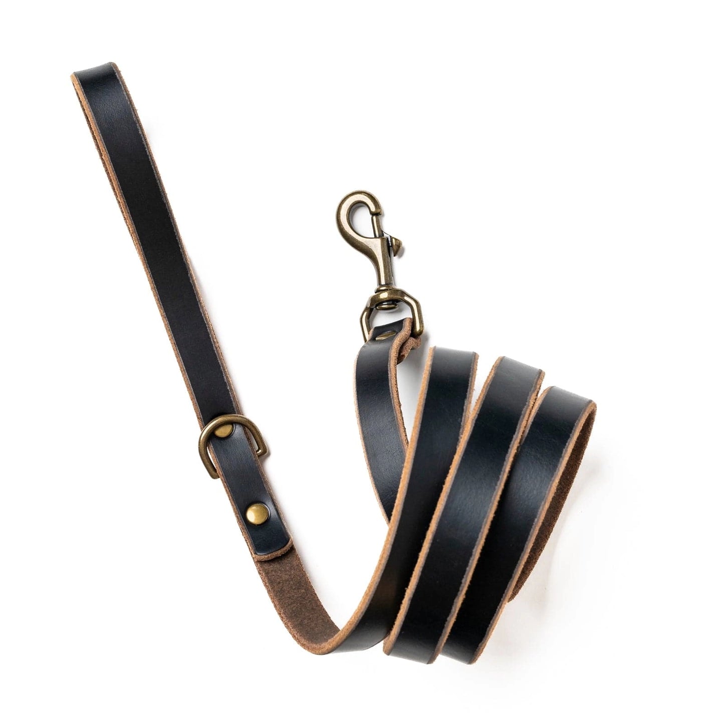 English Bridle Leash-Black Hardware