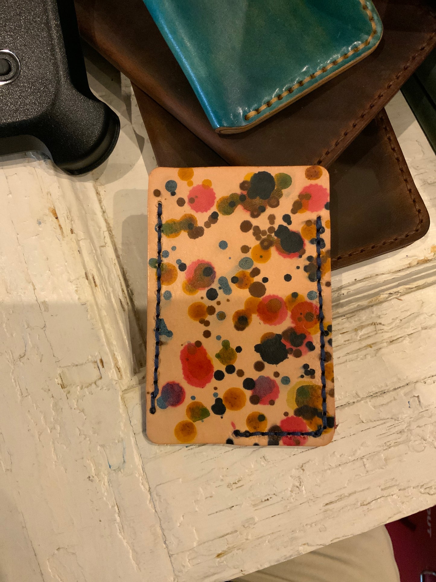 Pueblo & splatter card wallet