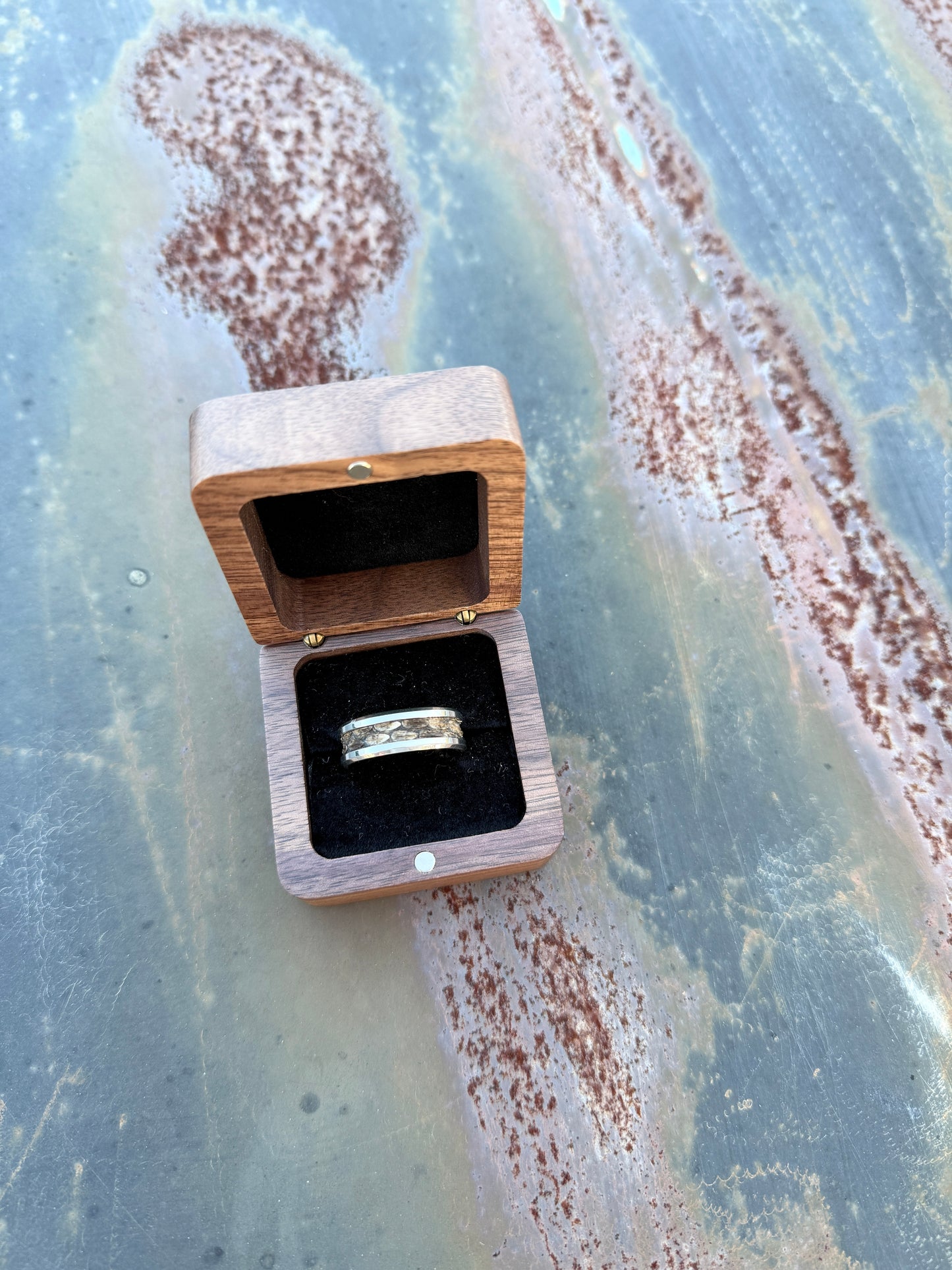Rattlesnake Skin Ring- Men's Wedding Band