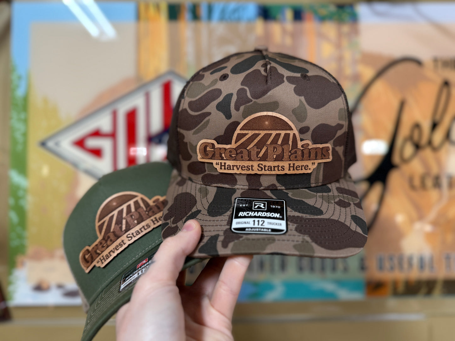 Custom leather patch hat