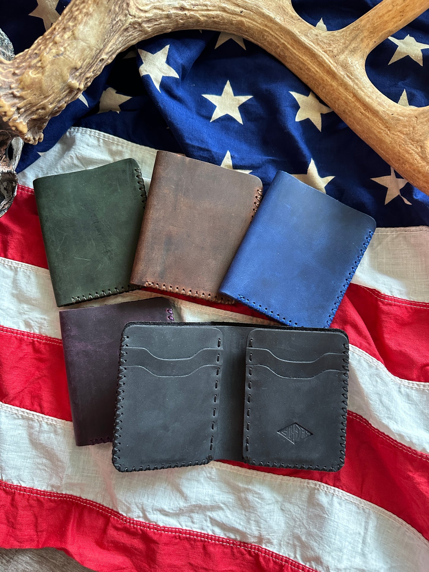 Small hand stitched wallet