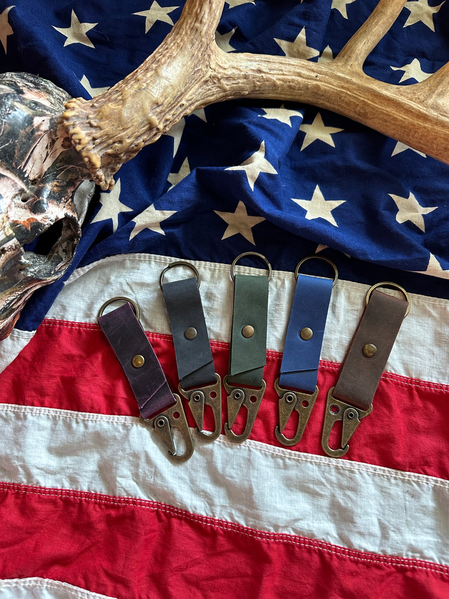 Antique Brass Keychain