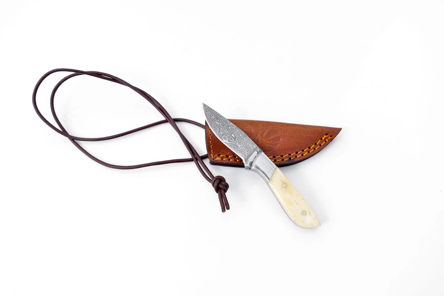 Damascus Steel Neck Knife